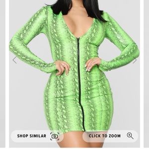 NWT Fashion nova snake in the night mini dress